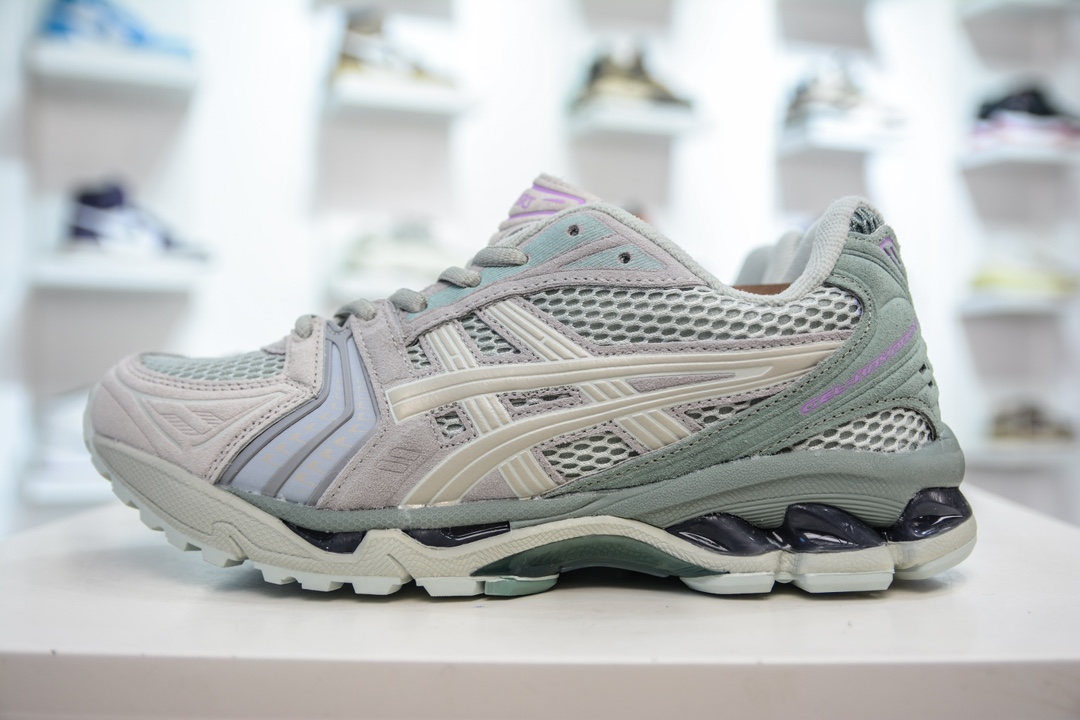 ASICS GEL-KAYANO 14 亚瑟士K14系列户外复古潮流百搭织物合成革缓震休闲跑步鞋 1202A161-023