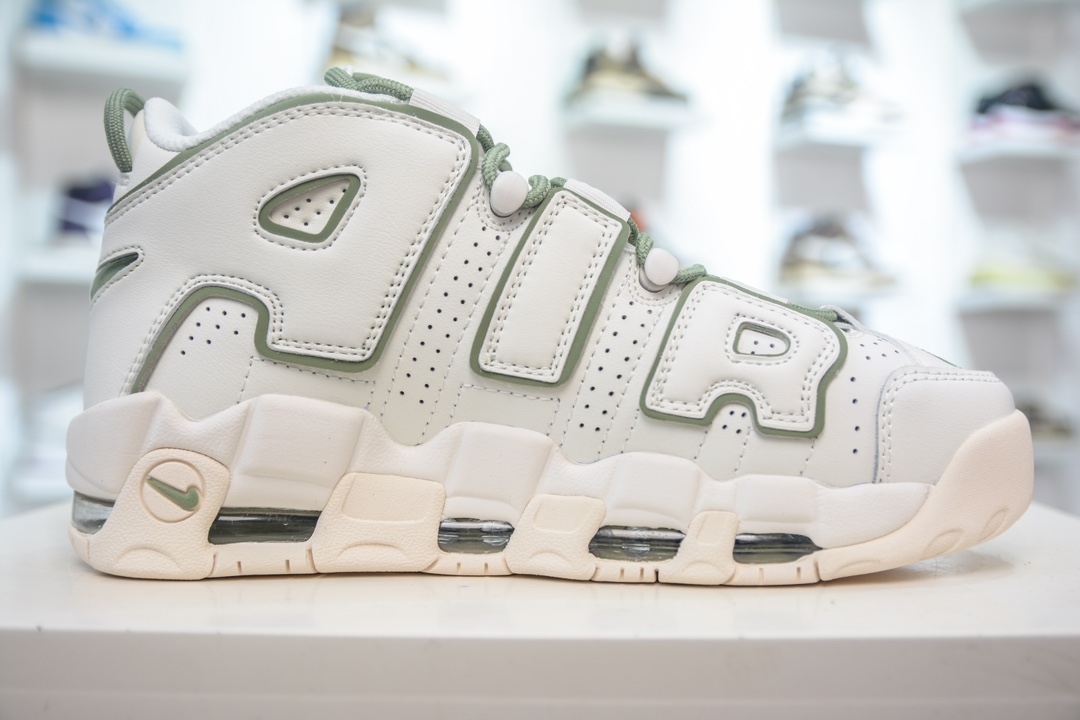 纯原 NK Air More Uptempo ’96 OG 皮蓬大AIR复古篮球鞋白绿 FQ8211-100