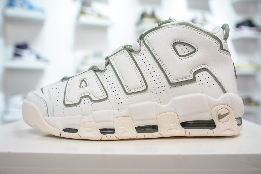 纯原 NK Air More Uptempo ’96 OG 皮蓬大AIR复古篮球鞋白绿 FQ8211-100