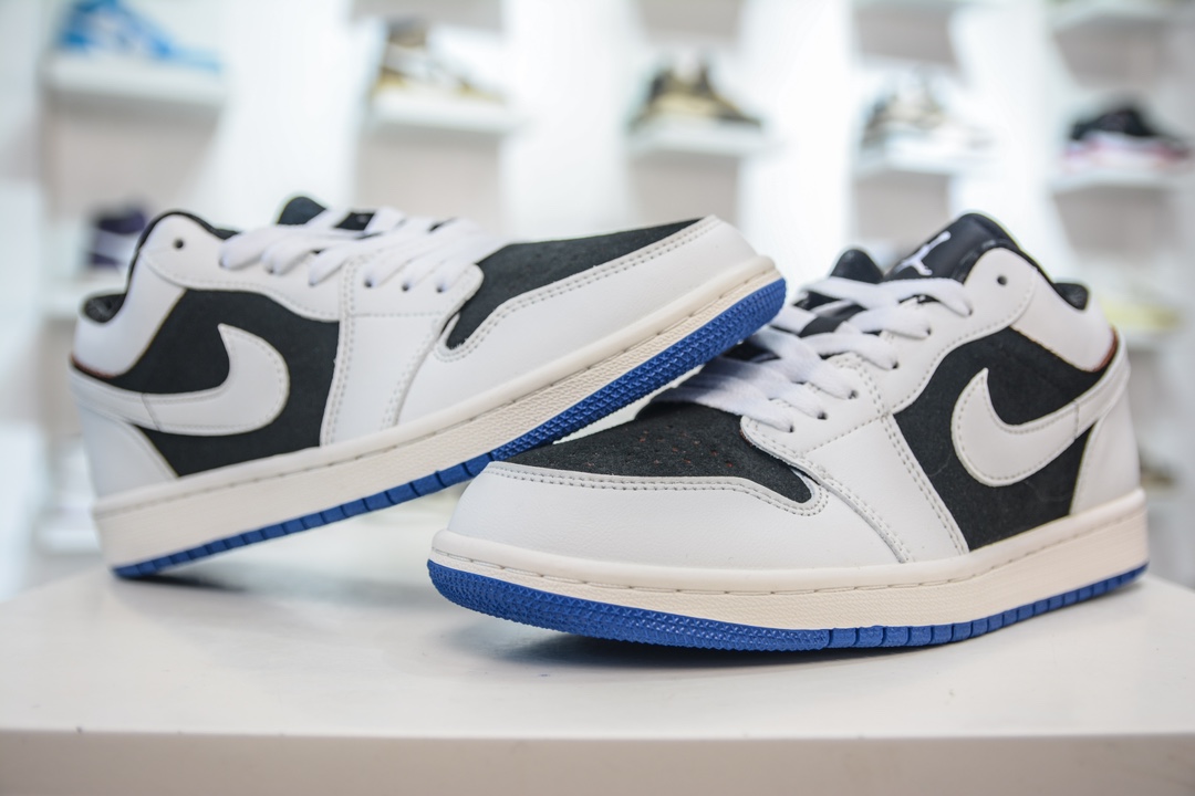 Air Jordan 1 Low 黑白蓝 AJ1 乔1低帮休闲板鞋 HQ0764-001