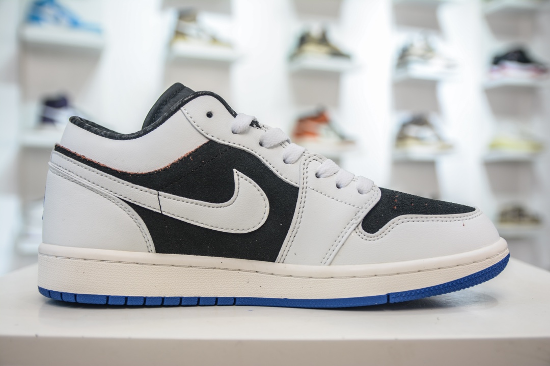 Air Jordan 1 Low 黑白蓝 AJ1 乔1低帮休闲板鞋 HQ0764-001