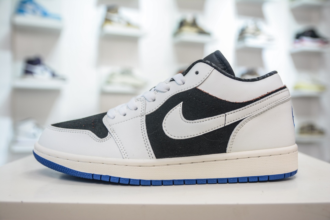 Air Jordan 1 Low 黑白蓝 AJ1 乔1低帮休闲板鞋 HQ0764-001