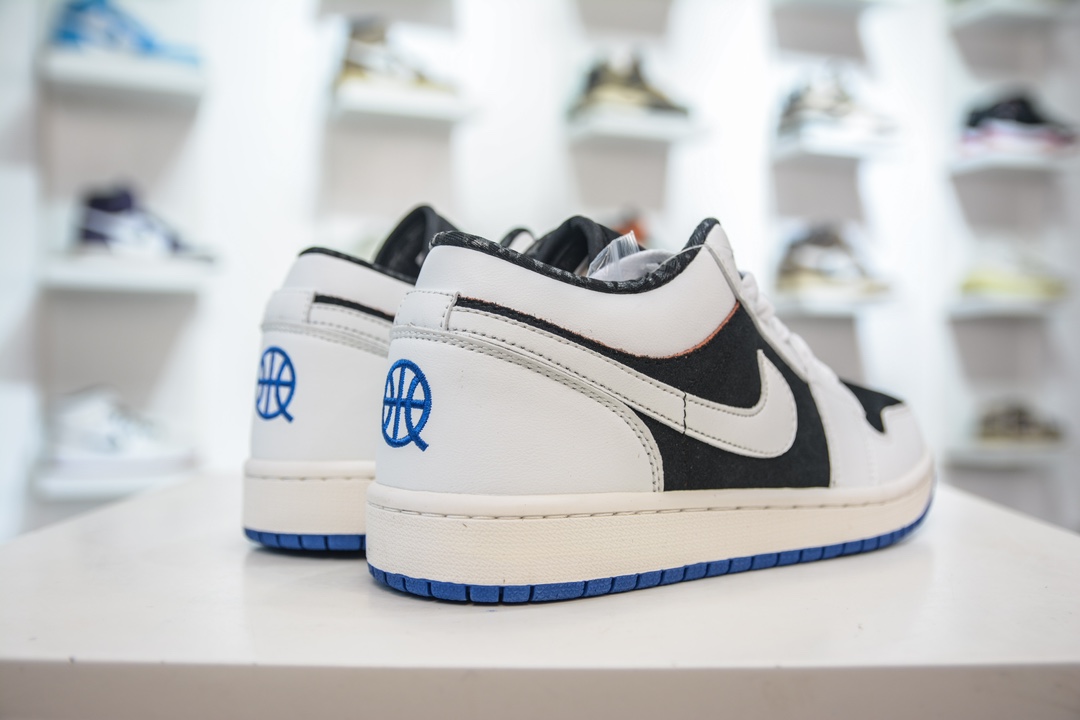 Air Jordan 1 Low 黑白蓝 AJ1 乔1低帮休闲板鞋 HQ0764-001