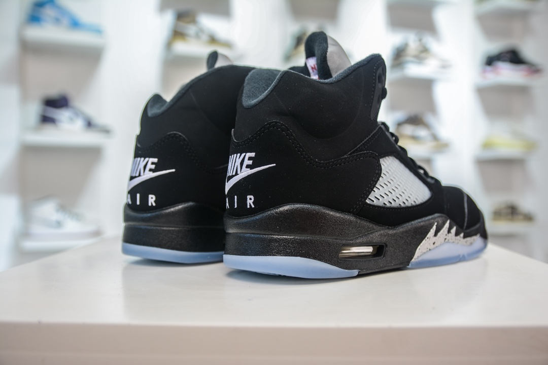 Y3版 纯原 Air Jordan AJ5 Retro Black Metallic 黑银 845035-003