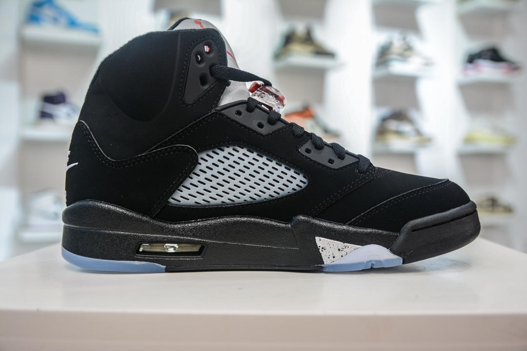 Y3版 纯原 Air Jordan AJ5 Retro Black Metallic 黑银 845035-003