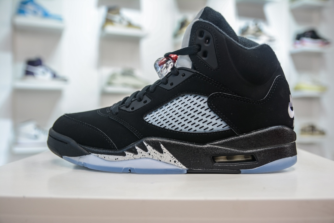 Y3版 纯原 Air Jordan AJ5 Retro Black Metallic 黑银 845035-003