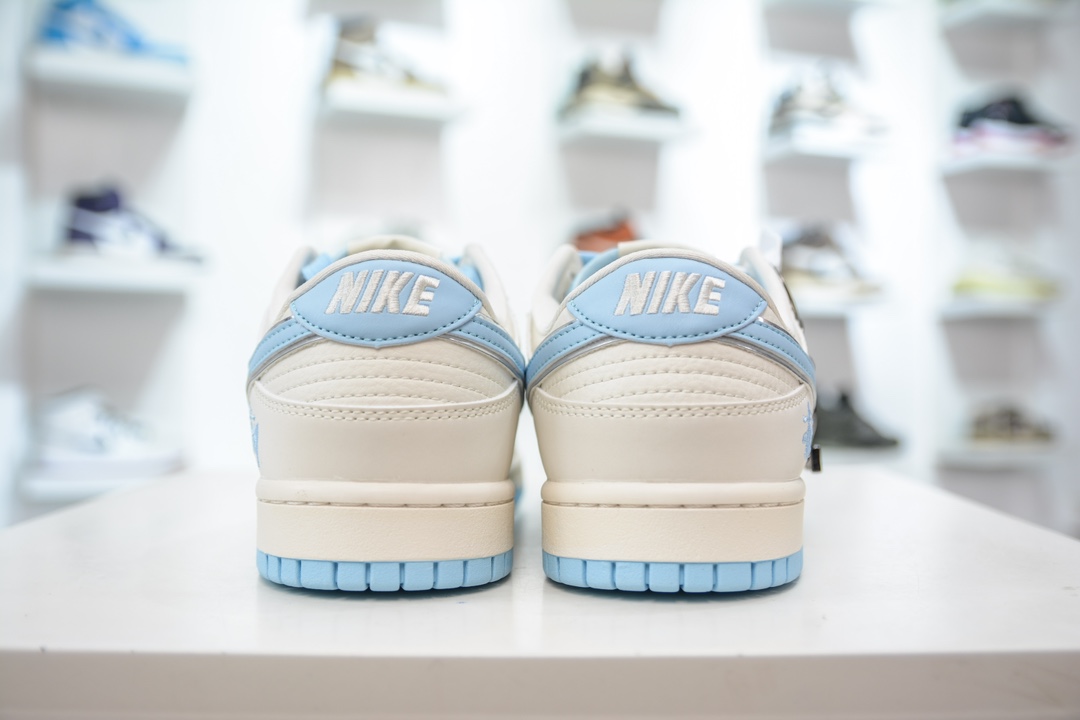 Stussy x Nike Dunk Low 斯图西联名 米白天蓝勾 DQ1098-380