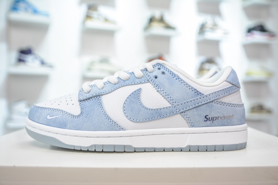 Nike SB Dunk Low Supreme联名-水洗白蓝 JH8039-939