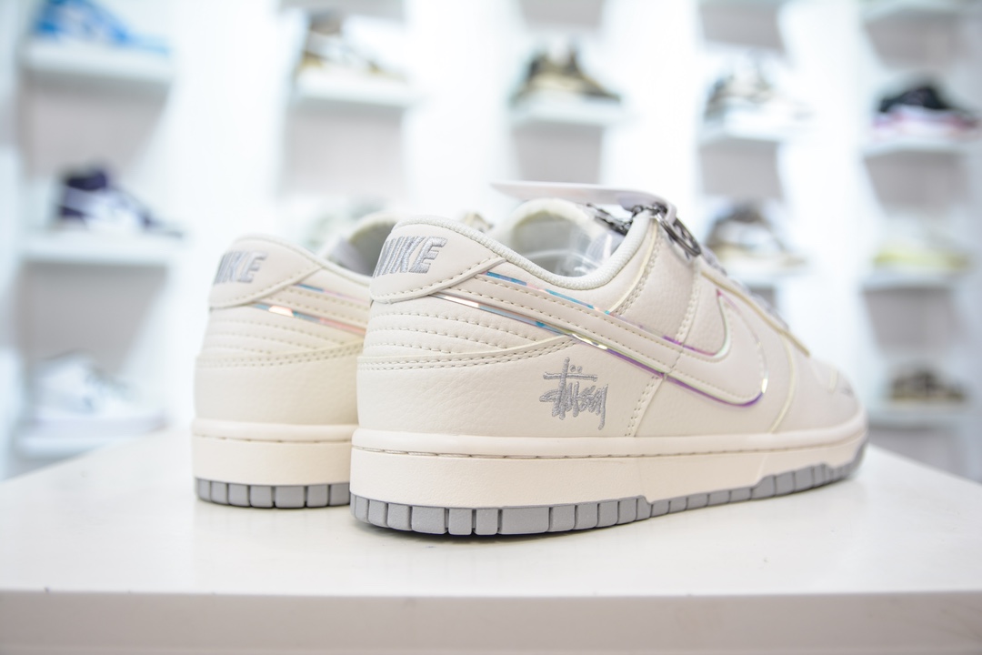 Stussy x Nike Dunk Low 斯图西联名炫彩米白 XY1688-002