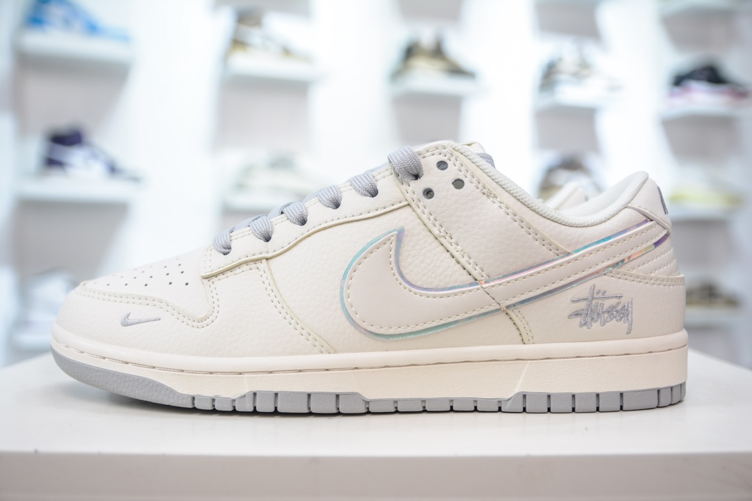 Stussy x Nike Dunk Low 斯图西联名炫彩米白 XY1688-002