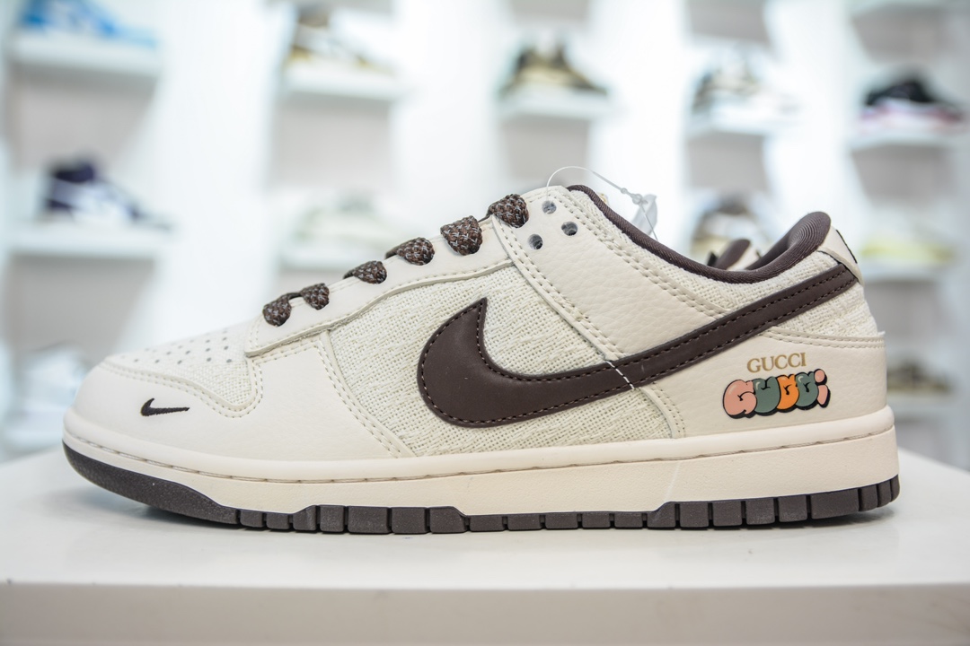 NK SB Dunk Low GUCCI联名 米白深棕 DQ1098-375