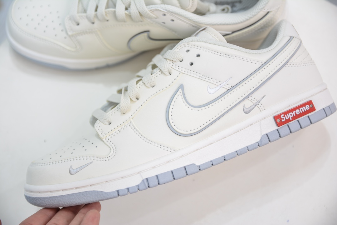 Supreme x Nike Dunk Low 联名白灰三小钩 DJ2024-005