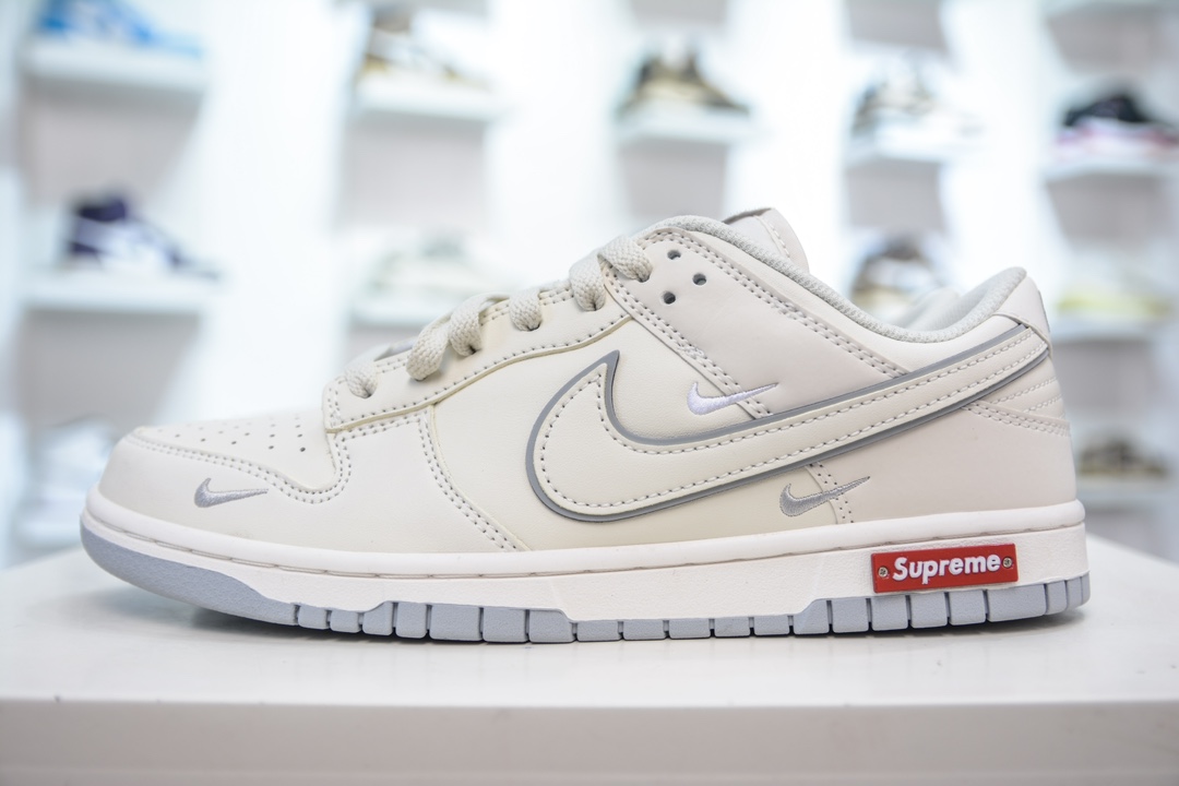 Supreme x Nike Dunk Low 联名白灰三小钩 DJ2024-005