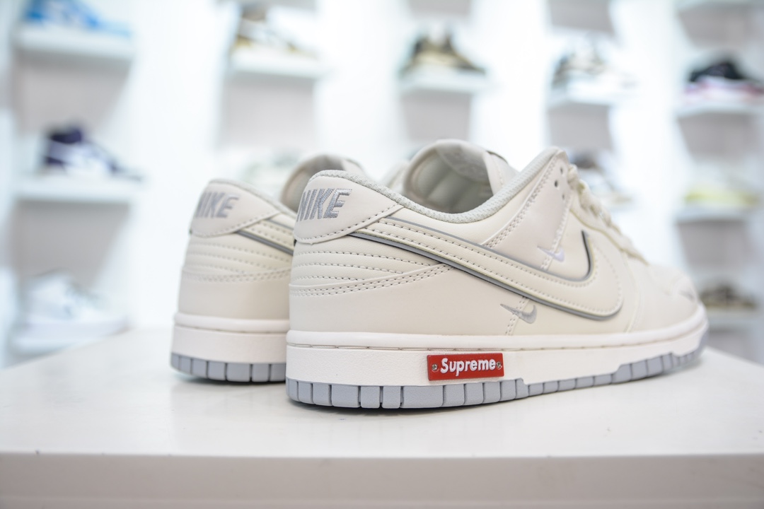 Supreme x Nike Dunk Low 联名白灰三小钩 DJ2024-005