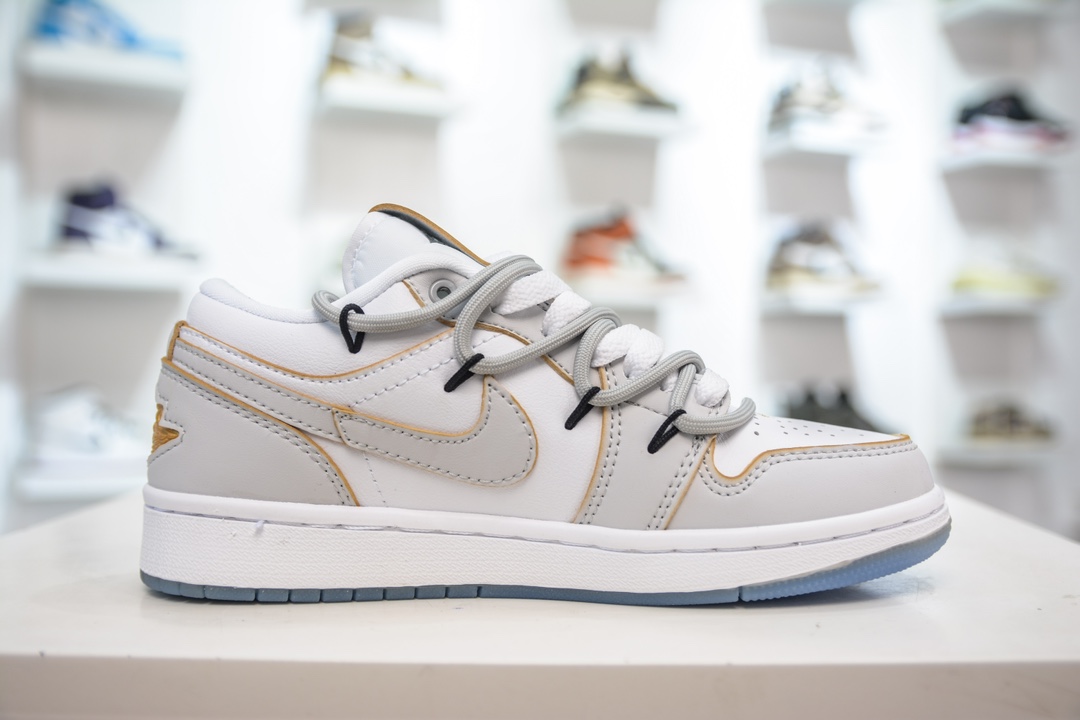 Air Jordan AJ1 Low 低帮绑带定制配色 月球米白 FN8901-164