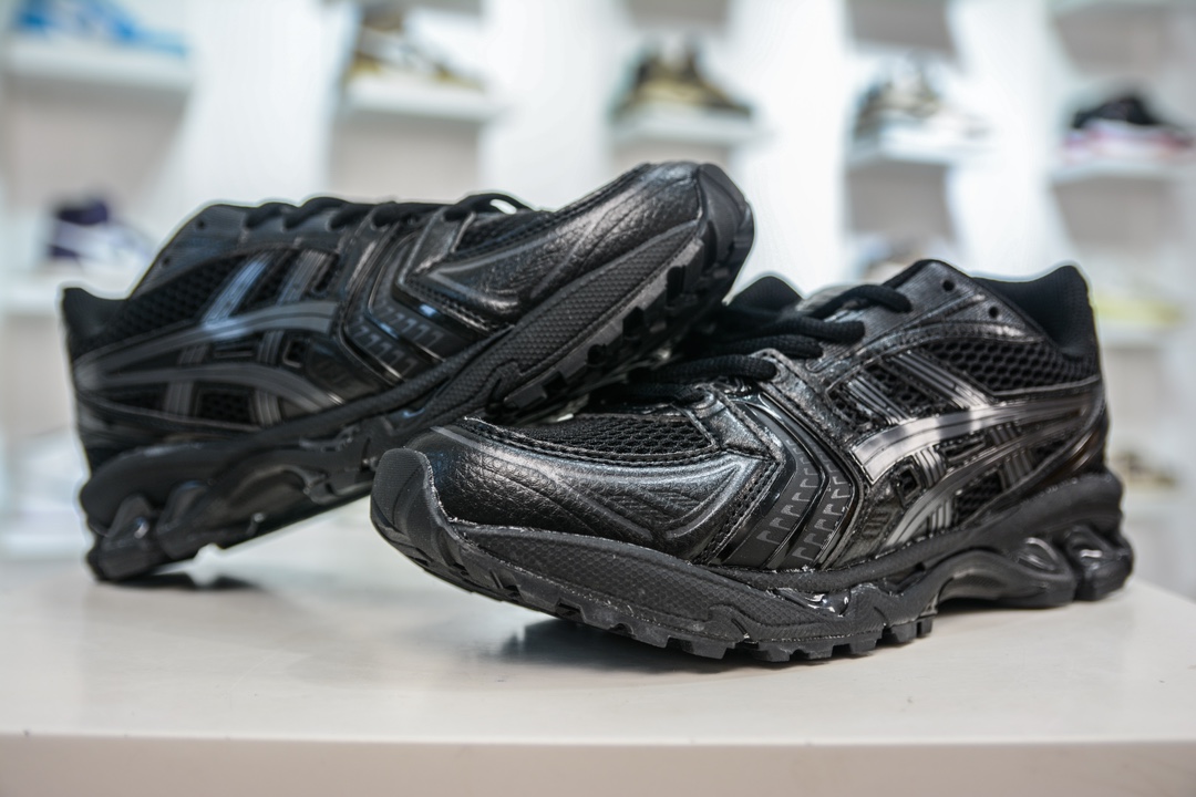 ASICS GEL-KAYANO 14 亚瑟士K14系列户外复古潮流百搭织物合成革缓震休闲跑步鞋 1202A019-001