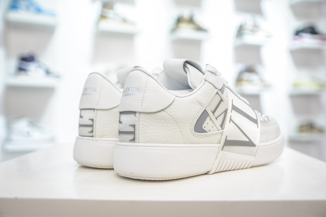 华伦天奴/Valentino Garavani VL7N Low Sneakers 系列低帮厚底百搭绑带休闲运动小白板鞋