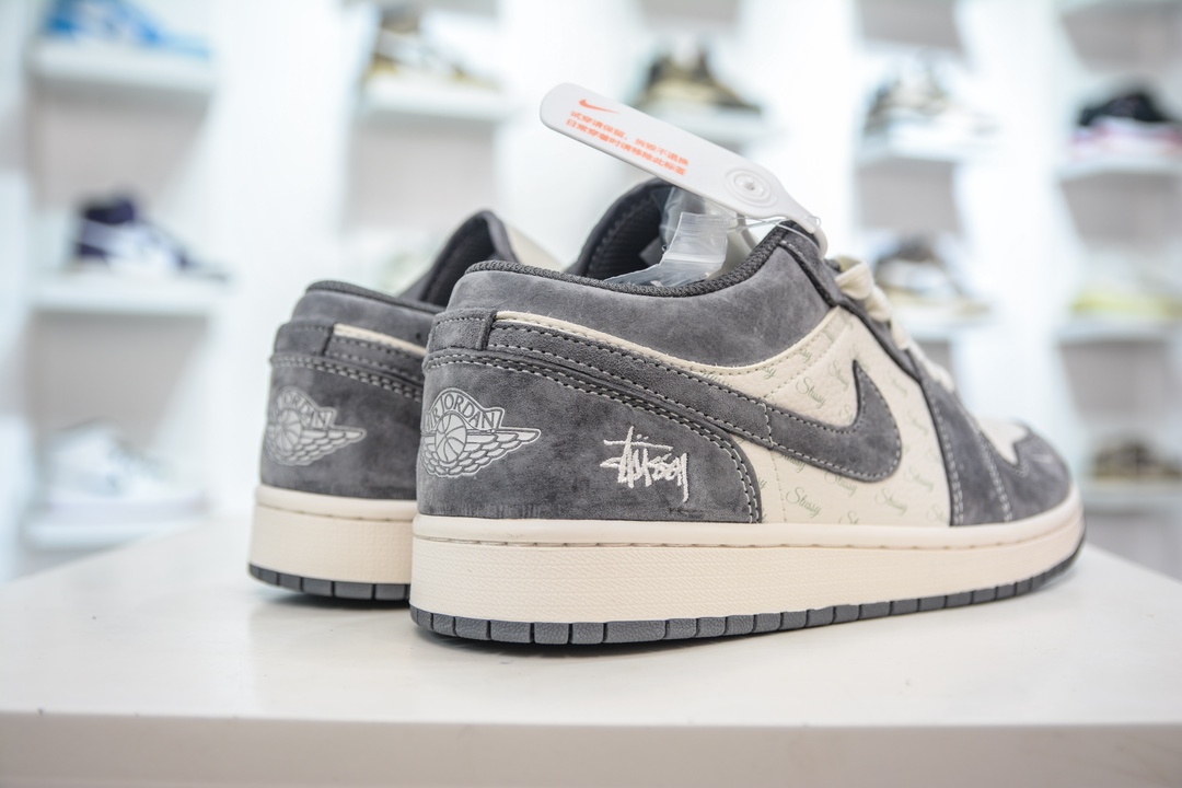 Air Jordan AJ1 Low X Stussy 低帮联名斯图西联名-灰猪八 SJ9950-010