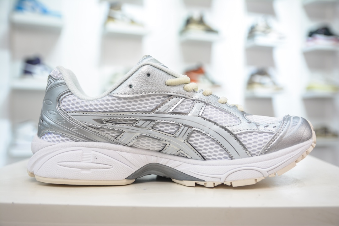 ASICS GEL-KAYANO 14 亚瑟士K14系列户外复古潮流百搭织物合成革缓震休闲跑步鞋 1201A457-100