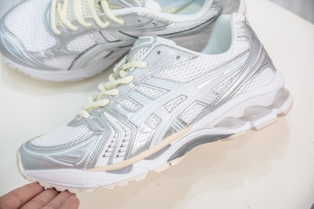 ASICS GEL-KAYANO 14 亚瑟士K14系列户外复古潮流百搭织物合成革缓震休闲跑步鞋 1201A457-100