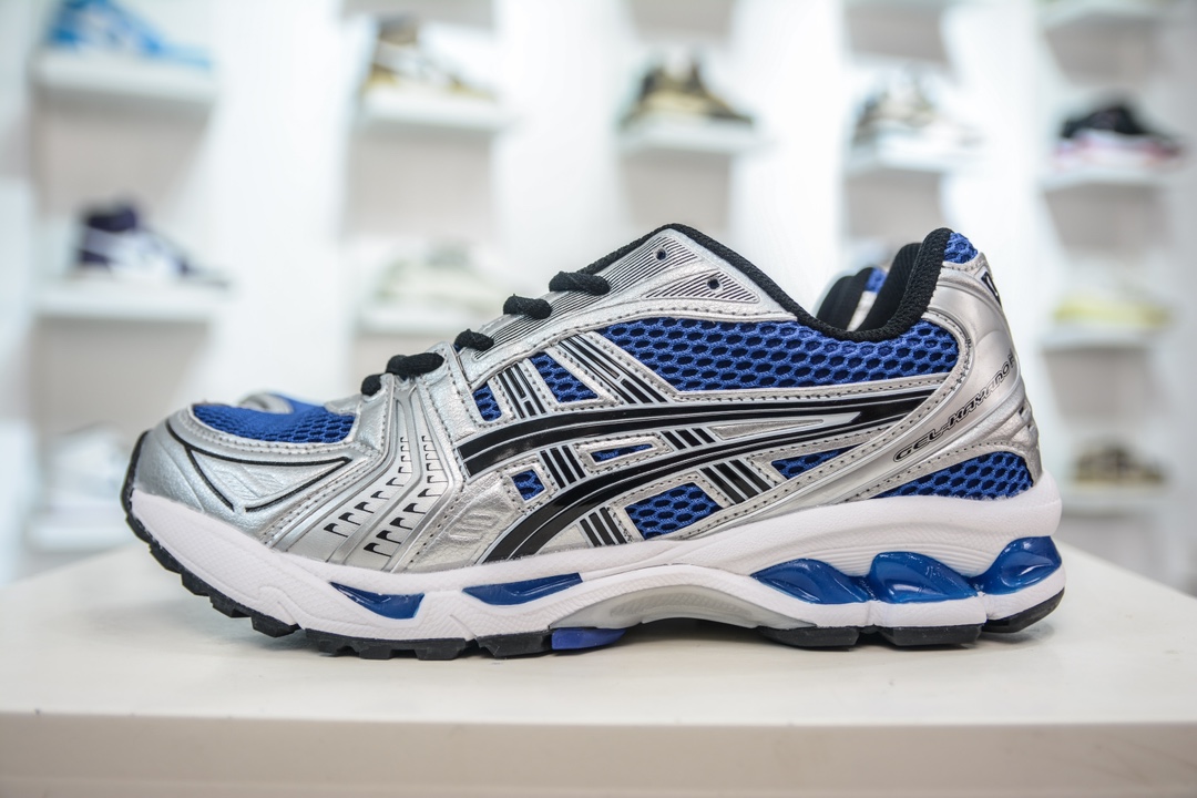 ASICS GEL-KAYANO 14 亚瑟士K14系列户外复古潮流百搭织物合成革缓震休闲跑步鞋 1202A056-109