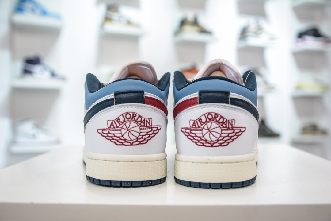 Air Jordan 1 Low 白蓝红鸳鸯 AJ1 乔1低帮休闲板鞋 HM3711-144