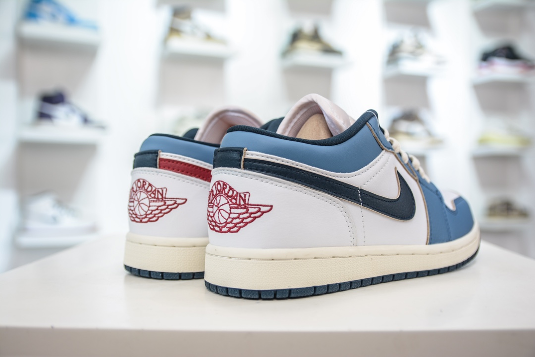 Air Jordan 1 Low 白蓝红鸳鸯 AJ1 乔1低帮休闲板鞋 HM3711-144