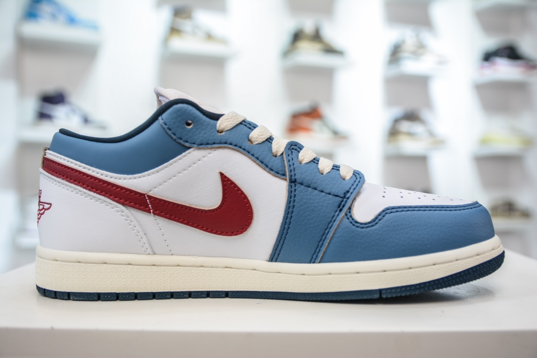 Air Jordan 1 Low 白蓝红鸳鸯 AJ1 乔1低帮休闲板鞋 HM3711-144