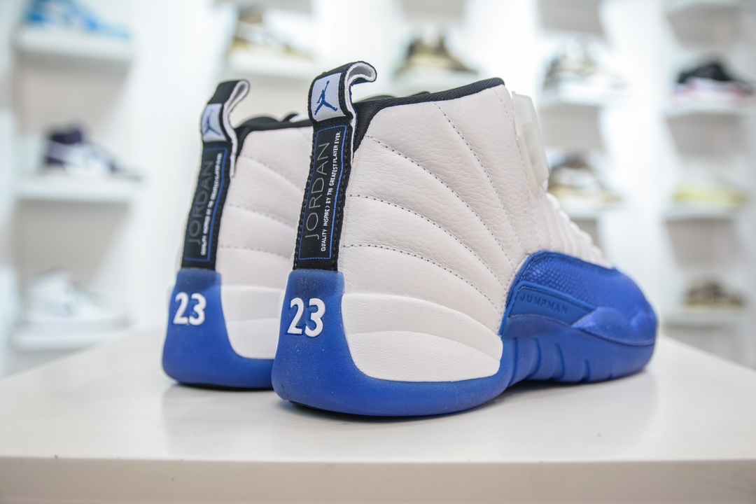 RK版 纯原 Nike Air Jordan 12 Retro 白蓝 AJ12 高帮复古休闲文化运动篮球鞋 CT8013-140