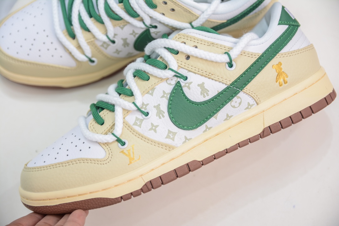 NK SB Dunk Low LV联名 解构绑带 米黄绿暴力熊 SJ2068-246