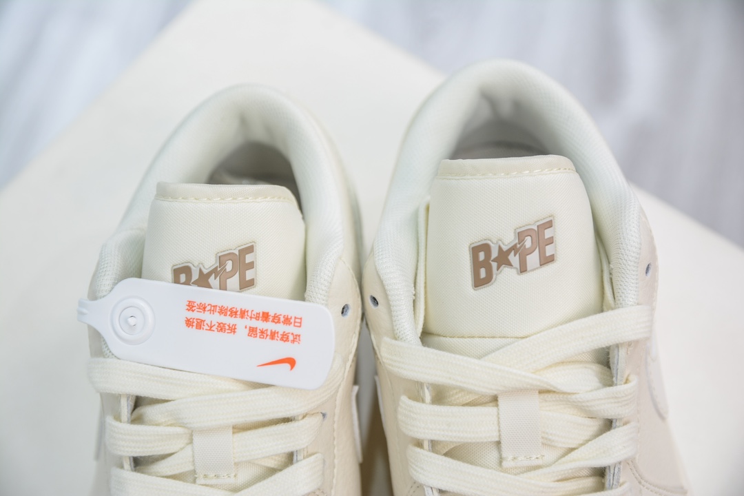 Air Jordan AJ1 Low x Bape Bape联名 米白定制配色 LJ6688-002