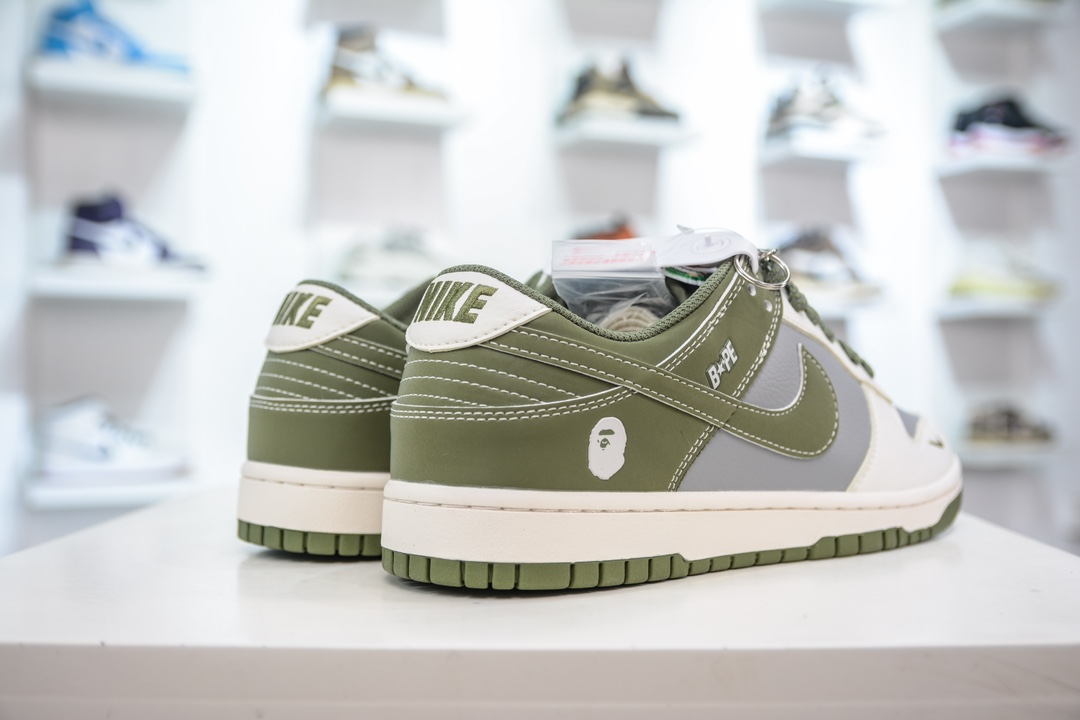 Bape x Nike Dunk Low Bape联名 墨绿灰 BB8969-004