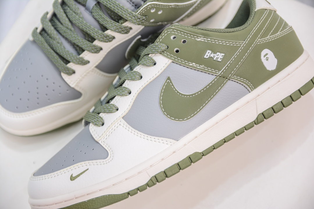 Bape x Nike Dunk Low Bape联名 墨绿灰 BB8969-004