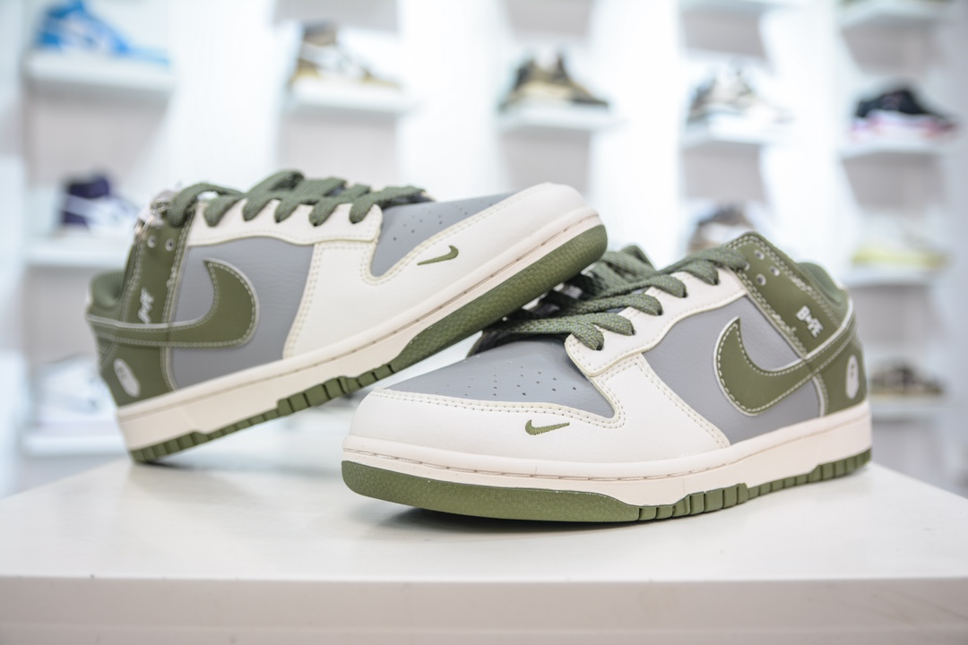 Bape x Nike Dunk Low Bape联名 墨绿灰 BB8969-004