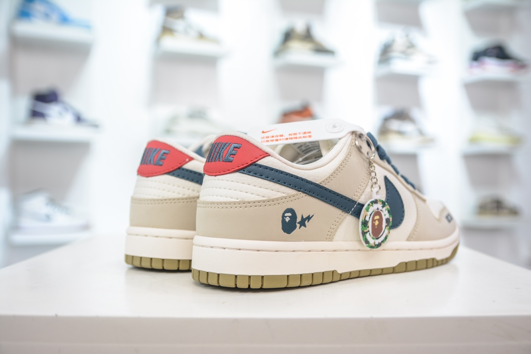 Nike SB Dunk Low X BAPE 联名米白黄蓝 CF3688-011