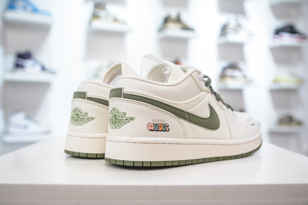 Air Jordan AJ1 Low X GUCCI 低帮联名古驰米绿针织 DM5688-103