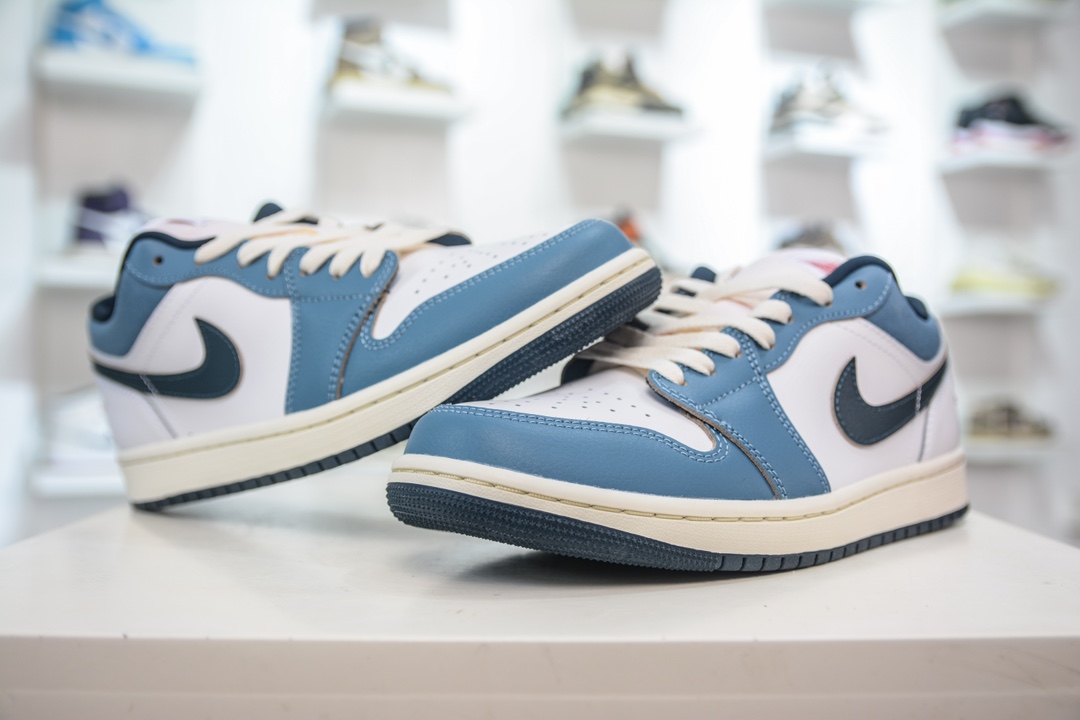 DT纯原Air Jordan 1 Low AJ1乔1低帮文化篮球鞋海军蓝 HM3711-144