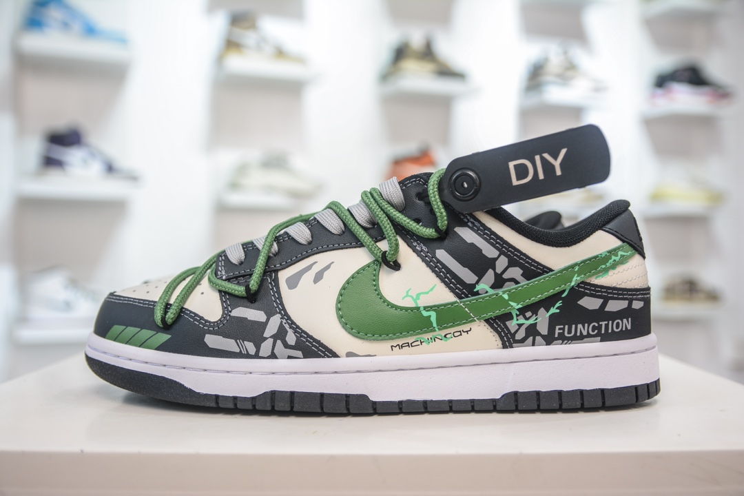 Nike Dunk Low 机械 灰米绿此款灵感来源于机械 DD1391-100