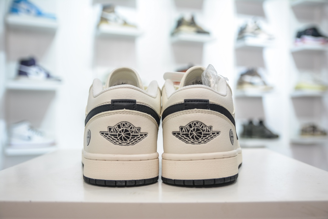 Air Jordan AJ1 Low x Stone Island 石头岛联名白黑定制配色 LJ6688-003