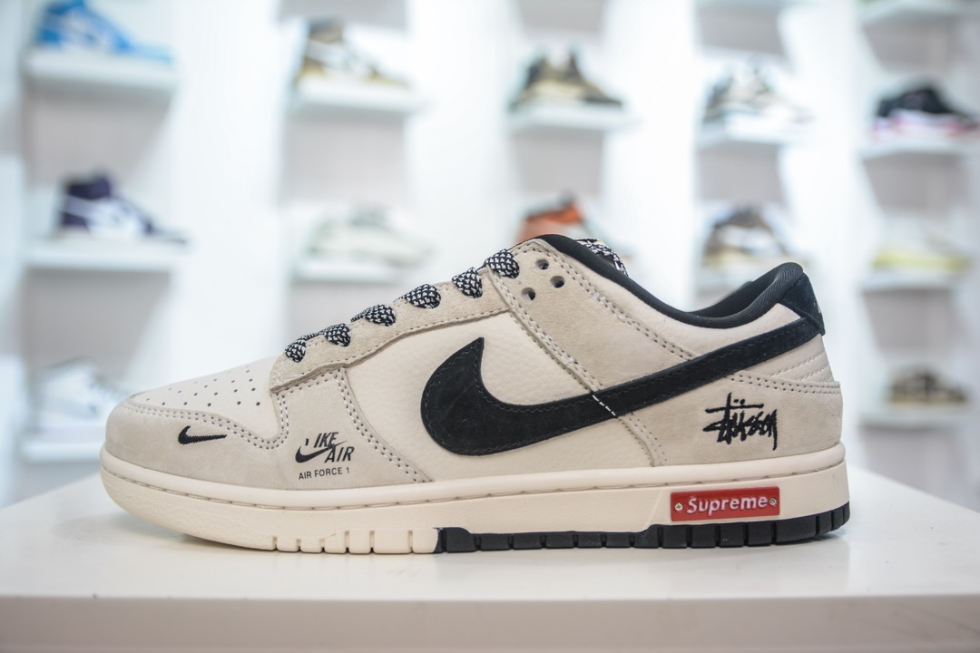 NK SB Dunk Low x Stussy 米白黑勾 SJ2068-270