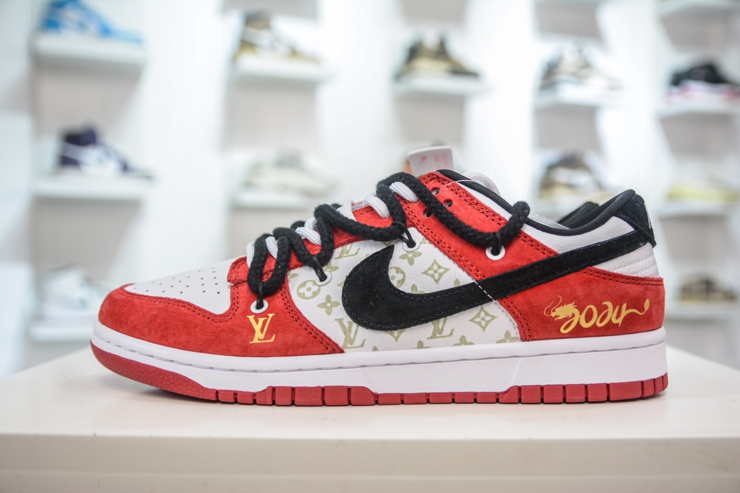 NK SB Dunk Low LV联名 龙年限定 黑勾鸿运当头 SJ2068-231