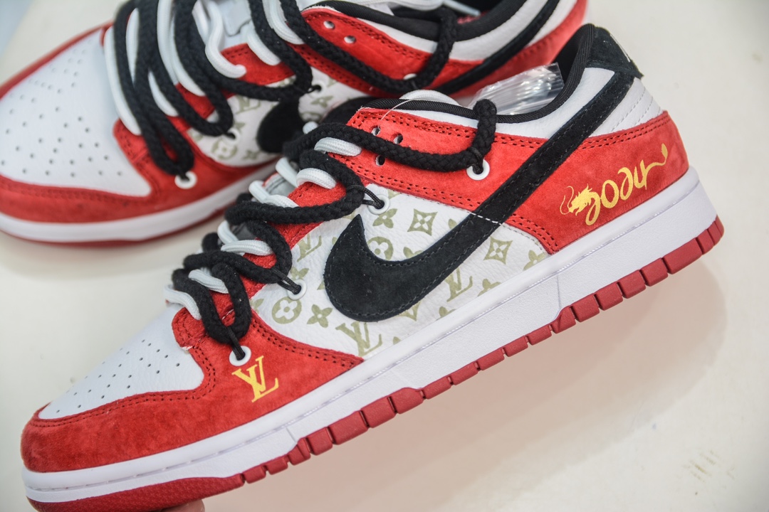 NK SB Dunk Low LV联名 龙年限定 黑勾鸿运当头 SJ2068-231