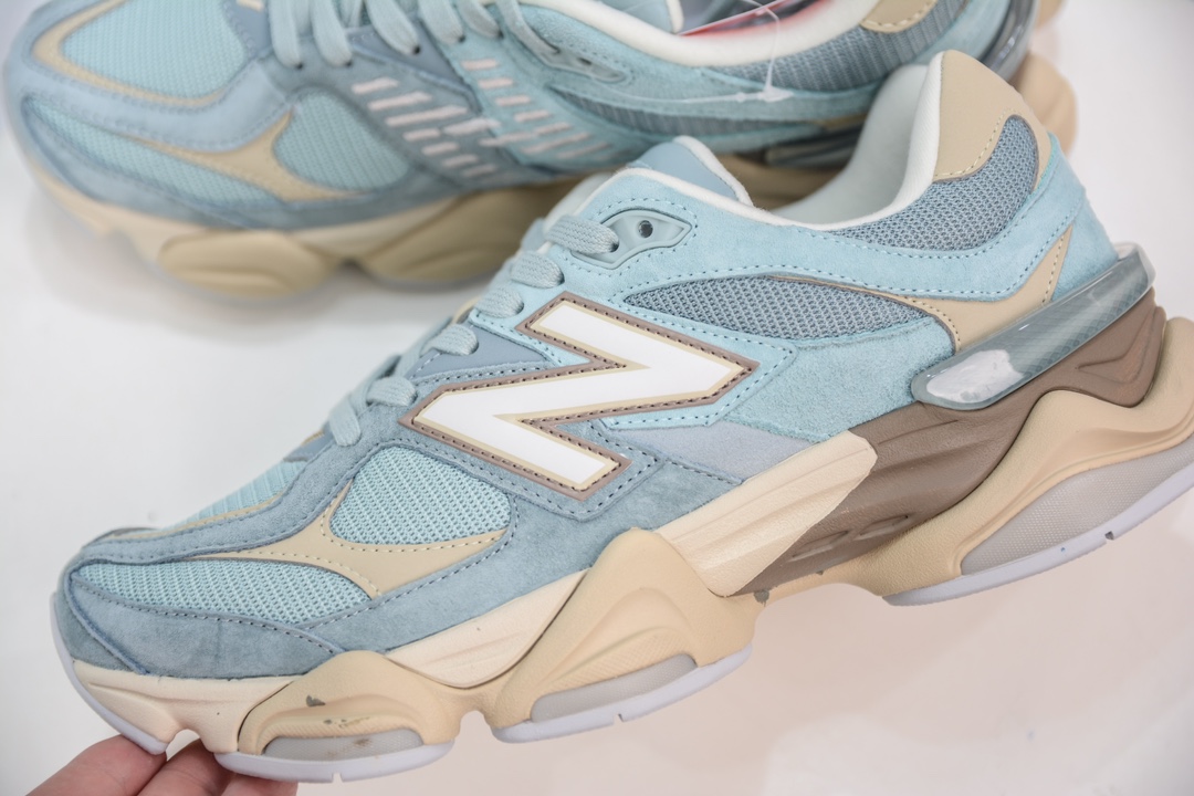 AY版纯原 New Balance NB9060系列 蓝色 新百伦绒面革网布低帮生活休闲鞋 U9060FNB