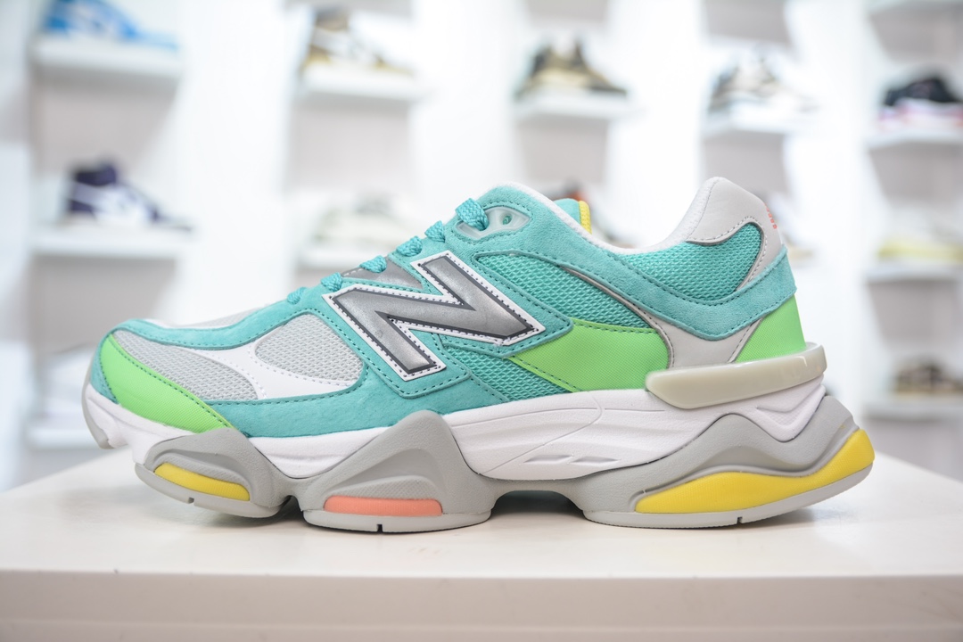 AY版纯原 New Balance NB9060系列 联名白绿 新百伦绒面低帮生活休闲鞋 U9060DBT