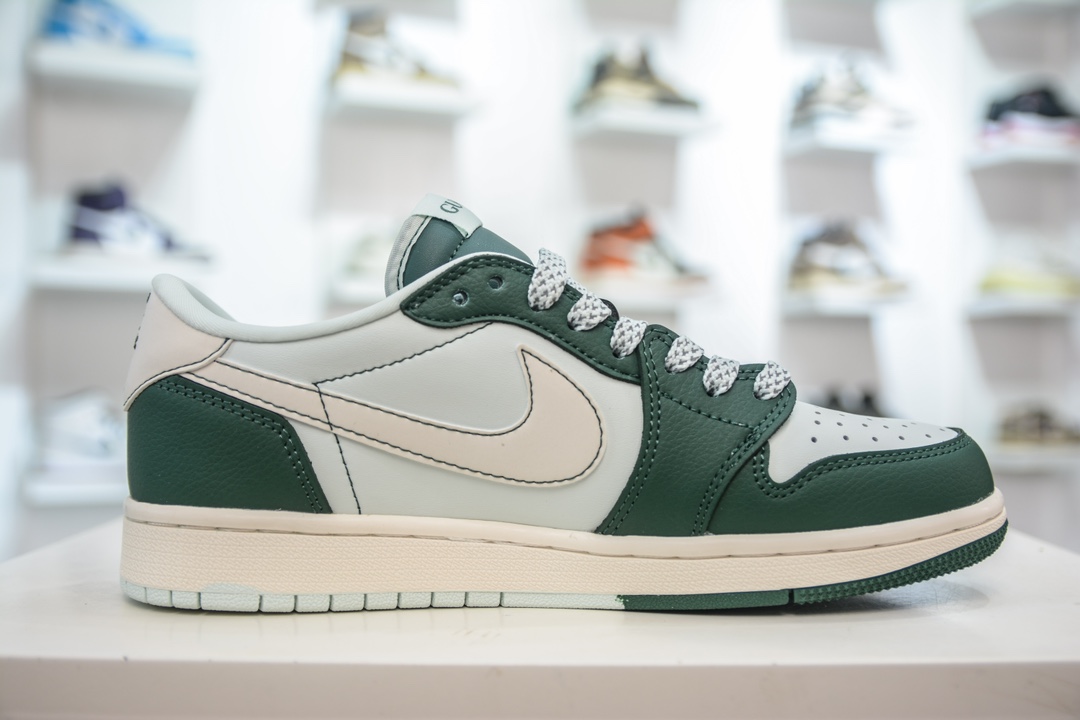 TS x Air Jordan AJ1 Low x Gucci 倒钩低帮联名定制配色 JJ5288-008