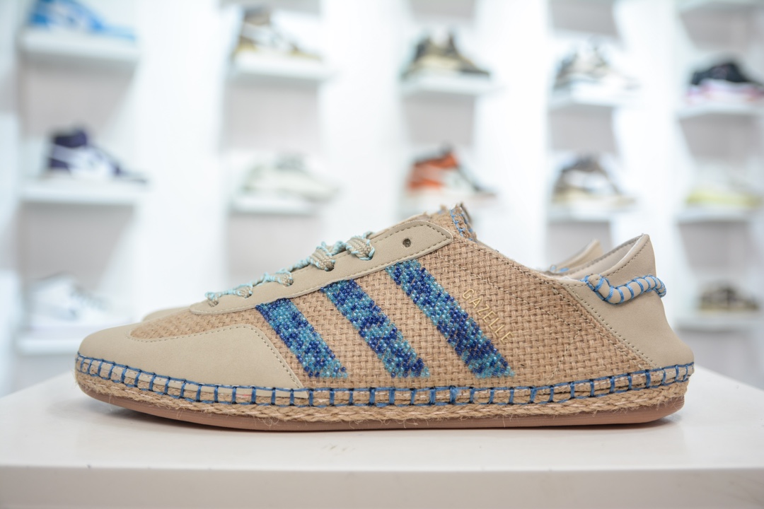 纯原 CLOT x Adidas Gazelle”Halo Ivory”羚羊内训系列低帮复古薄底德训风百搭休闲运动板鞋 IH3641