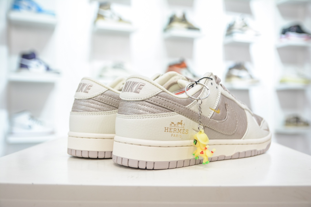 Hermès x NK SB Dunk Low 爱马仕联名 蛇纹棕勾 XD6188-040