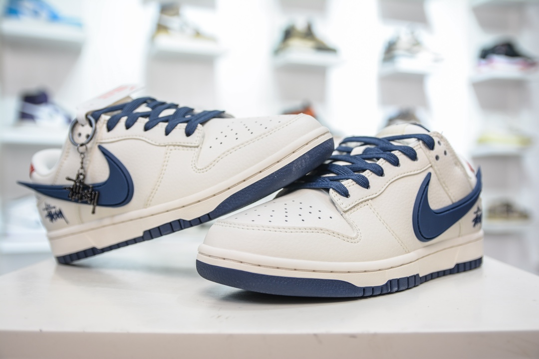 Nike SB Dunk Low X 斯图西 米白大蓝勾 XY1688-009