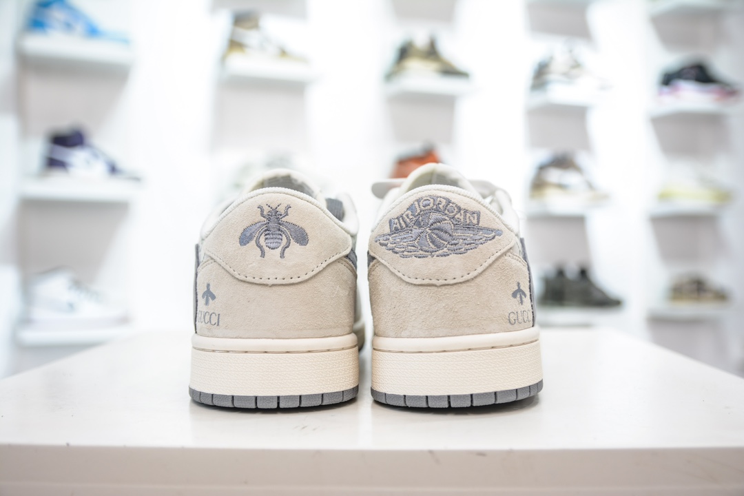 TS x Air Jordan AJ1 Low Gucci 倒钩低帮古驰联名定制配色 SJ2068-107