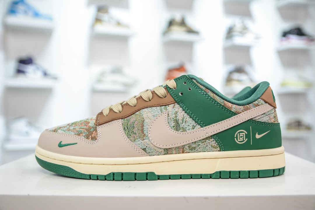 Nike SB Dunk Low x CLOT 米棕绿针 XB3802-355